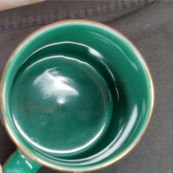 OTAGIRI JAPAN Ceramic Coffee Mug Male Mallard Duck Design Green w/ Gold Accents - Picture 5 of 9